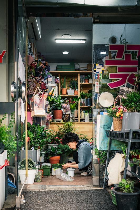 Boutique de fleurs à Séoul